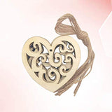 Healifty 10PC Unfinished Wood Cutouts Unfinished Wood Shapes Heart Shaped Wood Unfinished Wood Slices Wood Log Discs Wood Heart Confetti Heart Wood Healifty