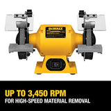 DEWALT Bench Grinder, 6 Inch, 3/4 HP, 3,600 RPM For Larger Grinding Applications(DW756) DEWALT