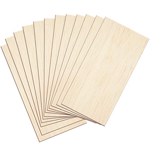 12 Sheets 8x4 Inch Unfinished Balsa Wood Sheets Thick for Crafts Hobby- 2mm Thick by Craftiff