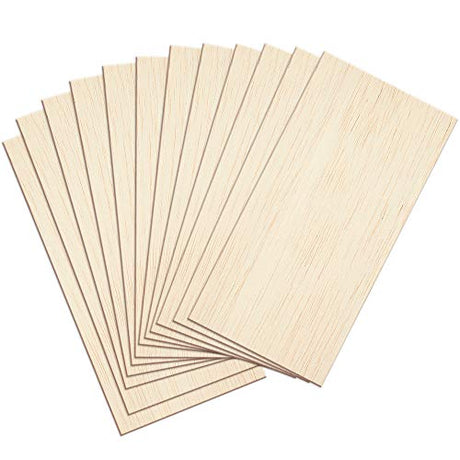 12 Sheets 8x4 Inch Unfinished Balsa Wood Sheets Thick for Crafts Hobby- 2mm Thick by Craftiff Craftiff