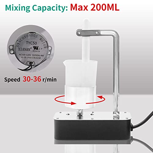 Electric Epoxy Resin Mixer Handheld for Minimizing Bubbles, Resin Stirrer,  Silicone Mixing