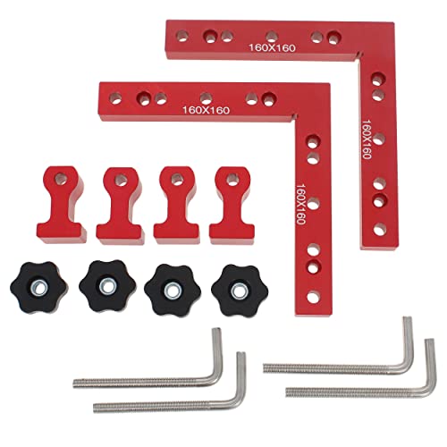 Deadwood Crafted Tools 90 Degree Right Angle Clamp Set - 6.3 x 6.3in Square Corner Clamps for Woodworking Cabinent Drawer Door Making Deadwood Crafted Tools