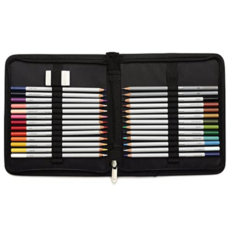 Winsor & Newton Studio Collection, 27 Piece Colour Pencil Wallet, Multi Winsor & Newton