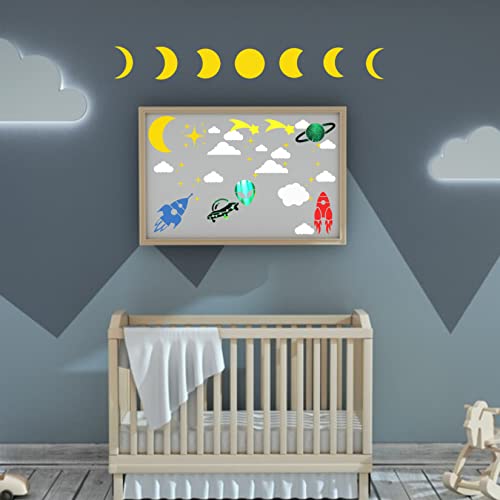 Star Cloud Moon Stencils for Painting Space Paint Stencil for Wall Card Making Art Craft Reusable Stars Template for Kids Drawing on Canvas Fabric - WoodArtSupply