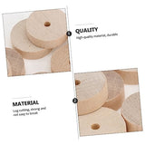 VILLCASE 100 Pcs Log Wheel DIY Toy Car Wheels Small Wheels for Projects Model Building Kits 1/4 Dowel Rod Unfinished Wood Wheels Cars Accessories VILLCASE