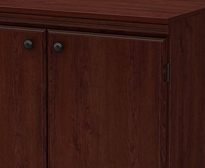 South Shore Morgan Small 2-Door Storage Cabinet, 19.38"D x 32.88"W x 32.38"H, Royal Cherry - WoodArtSupply