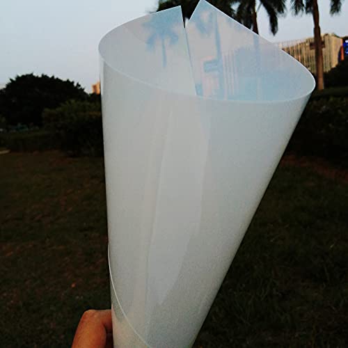 BANLTRE 12 x 24 inch 10 Sheets 7.5 mil Mylar Sheet Milky Translucent PET Blank Stencil Making Sheet for Cricut, Silhouette, Cut Tool Template BANLTRE