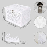 OurWarm DIY White Wedding Card Box with Lock PVC Card Box Graduation Card Box Perfect for Weddings, Baby Showers, Birthdays, Bridal or Baby Showers OurWarm