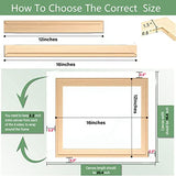 Cyauatt 2 Pack 12"x16"Canvas Wood Stretcher Bars, DIY Wood Canvas Frames Kit, Wooden Art Frames, Wood Stretching Bars for Gallery Wrap Oil Painting Cyauatt