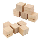SOUJAP 10 PCS 3 Inch Unfinished Wood Cubes Bulk, Natural Square Wooden Blocks, Small Blank Wood Craft Cubes for Art Making Decorating DIY SOUJAP