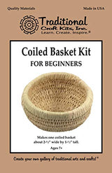 Traditional Craft Kits Beginner Coil Basket Kit - Complete Basket Weaving Kit Set, 6 Basket Making Kit with Basket Weaving Supplies, Complete with Traditional Craft Kits