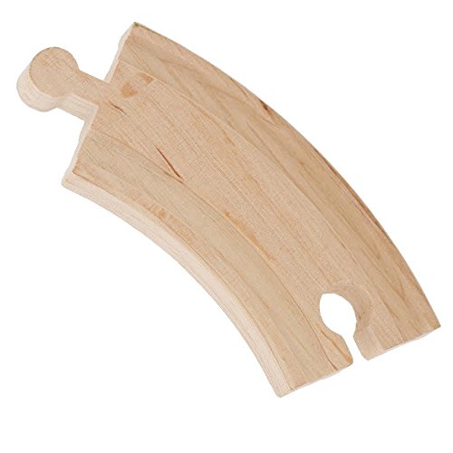 Wooden Train Track 52 Piece Set - 18 Feet Of Track Expansion And 5 Distinct Pieces - 100% Compatible with All Major Brands Including Thomas Wooden Right Track Toys