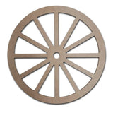Wooden Wagon Wheel DIY Art & Craft Shape, Western Decor Craft Wagon Wheel, Unfinished Paintable MDF Cutout Build-A-Cross
