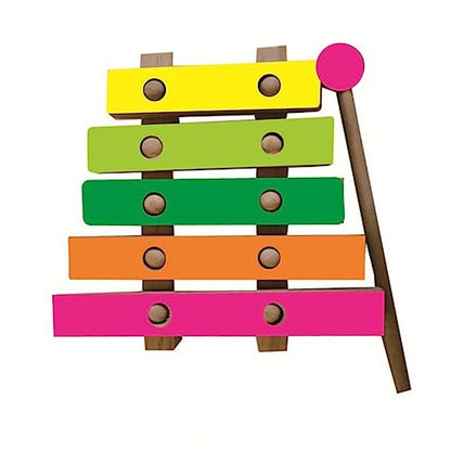 Toyvian Unfinished Xylophone DIY Painting Toy Xylophone Toys Unfinished Painting Toy Wooden Bamboo Crafts