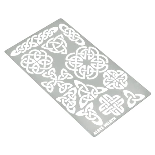 Aleks Melnyk #32 Metal Journal Stencil, Pyrography Celtic Patterns, Wicca Stencil, Celtic Knot Stencil, Viking Stencil, Wood Burning Template, Wood - WoodArtSupply
