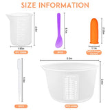 Silicone Resin Measuring Cups Tool Kit, Non-Stick Large Silicone Bowls for Epoxy Resin, Reusable 600&100ml Silicone Mixing Cup with Stir Sticks, YITIAOXIAOYU