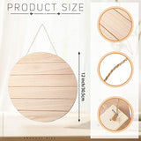 6 Pcs Unfinished Wood Rounds 12 Inch Hanging Wood Circles for Crafts Rustic Wood Sign Blank Wood Plaques for Crafts Wooden Door Hangers for DIY Yookeer