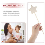 Toddmomy Heart 8pcs Wood Fairy Wand Unfinished Wooden Moon Star Stick Make Your Own Princess Wand Party Cosplay Costume for DIY Crafts Princess Toddmomy