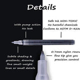 NAWOD Paint Pens White Black Acrylic Marker 6 Pack, Acrylic Permanent Marker, White Paint Pens for Rock Ceramic Wooden Leather Glass Painting Metal NAWOD