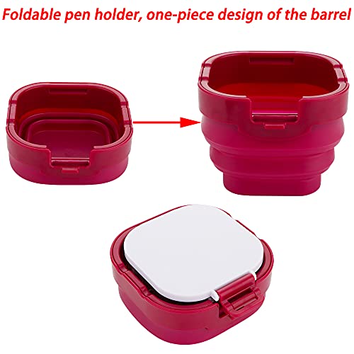 Paint Saver Storage Palette Box 16-Well Portable Airtight (Red, 0.95”x 4.6”x 3.5") DQITJ
