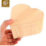 MAGICLULU Box Wooden Heart Box Wooden Gift Organizer Small Gift Container Jewelry Container Wood Heart Case Wooden Jewelry Cases Tabletop Mirror MAGICLULU