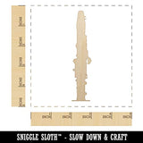 Clarinet Music Instrument Silhouette Unfinished Wood Shape Piece Cutout for DIY Craft Projects - 1/8 Inch Thick - 4.70 Inch Size Sniggle Sloth