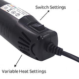 mofa Resin Heat gun,6.6ft Cable 300W Hot Air Gun for Crafting,Acrylic Paint Dryer Multi-Purpose Electric Heating Nozzle (Black Temp Regulation) mofa