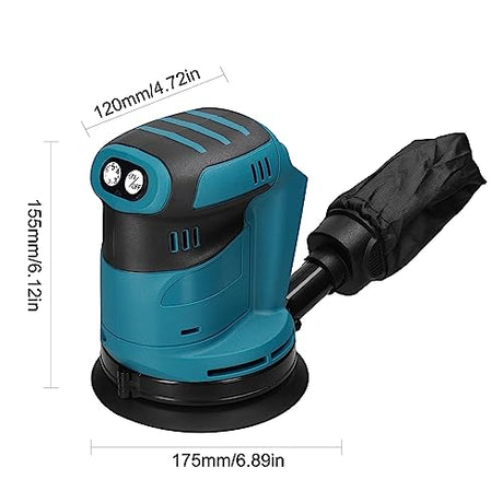 Random Orbit Sander, Weytoll 5'' Brushless Random Orbit Sander, Cordless Orbital Sander, Storage Bag, max. 24000RPM, 6 Speed variable Orbital Sander, Weytoll