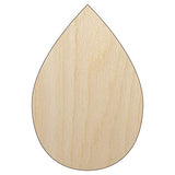 Raindrop Teardrop Water Unfinished Wood Shape Piece Cutout for DIY Craft Projects - 1/4 Inch Thick - 6.25 Inch Size Sniggle Sloth