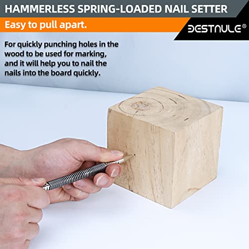 BESTNULE 4-Piece Nail Setter Dual Head Nail Set & Dual Head Center Punch & Hammerless Cold Chisel & Hinge Pin Remover Punch Set, Nail Setter Features BESTNULE