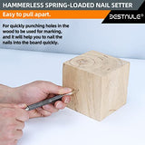BESTNULE 4-Piece Nail Setter Dual Head Nail Set & Dual Head Center Punch & Hammerless Cold Chisel & Hinge Pin Remover Punch Set, Nail Setter Features BESTNULE