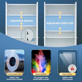 IRONMIX 72" Tall Metal Storage Cabinet with 5 Adjustable Shelves and Acrylic Doors for Home and Office IRONMIX