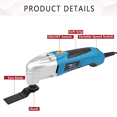 NEWONE Oscillating Tool,1.8 Amp Power Tools,Variable Speed Oscillating Multi-Tool Kit with 20pcs Oscillating Tools Accessories NEWONE