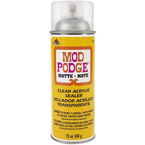 Mod Podge Spray Acrylic Sealer Matte 2-Pack, Clear Coating Matte Paint Sealer Spray, Spray Can Sprayer Handle - WoodArtSupply