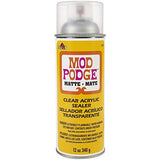 Mod Podge Spray Acrylic Sealer Mod Podge Matte and Gloss 2-Pack, Clear Coating Matte Paint Sealer Spray, 2X Spray Can Sprayer Handle GRAS Art Bundles