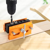 Samrira Self Centering Dowel Jig - Doweling Jig Kit for Woodworking Drill Guide For Straight Holes Wood Tools Width Adjustable with 6 Bushings + 3 Samrira