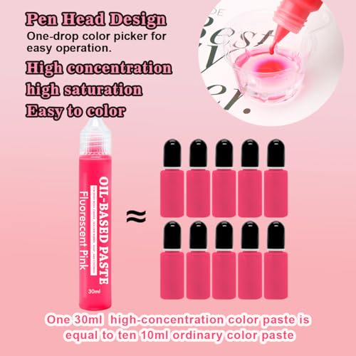 DIYcraft Epoxy Resin Color Pigment Oil-Based Paste Pigment, 20 Colors Highly Pigmented Paste use for Epoxy Resin, Candle, Silicone Rubber, Soap, Wax DIYcraft