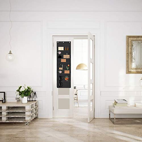 HAOHAN 10 Pockets Over Door Hanging Wall File Organizer, Oxford Cloth Storage Pocket Chart for Magazines, Pens, File Folders in Office and School HAOHAN