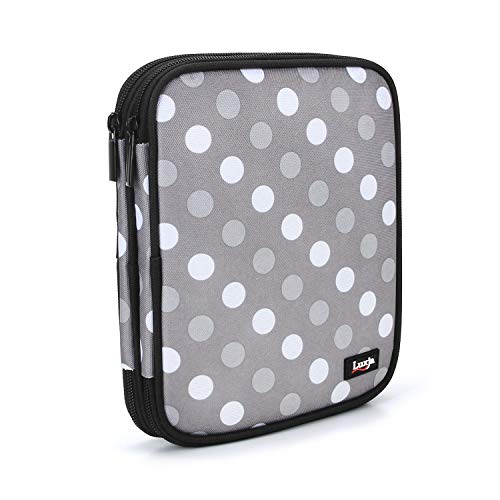 LUXJA Carrying Bag Compatible with Cricut Pen Set and Basic Tool Set, Double-layer Organizer Compatible with Cricut Accessories (Bag Only), Gray Dots - WoodArtSupply