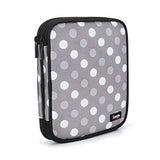 LUXJA Carrying Bag Compatible with Cricut Pen Set and Basic Tool Set, Double-layer Organizer Compatible with Cricut Accessories (Bag Only), Gray Dots LUXJA
