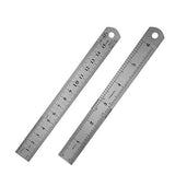 6 Inch Stainless Steel Ruler Flexible Aluminum Ruler for Excellent Precision and Accuracy 2 Pack. Miular