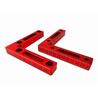 90 Degree Aluminium Alloy Positioning Squares, 4.7" x 4.7" Clamping Square, Right Angle Clamps Woodworking Carpenter Tool for Clamping to Boxes, - WoodArtSupply