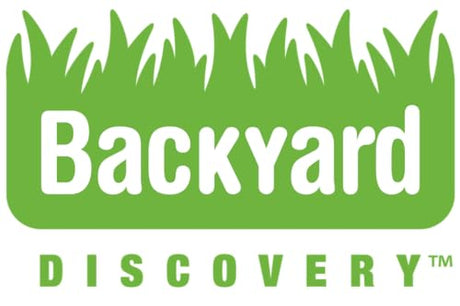 Backyard Discovery Lakewood Cedar Wood Swing Set, Covered Upper Deck with White Trim Window, Slide with Rails, Lower Fort Area with Door and Attached Backyard Discovery