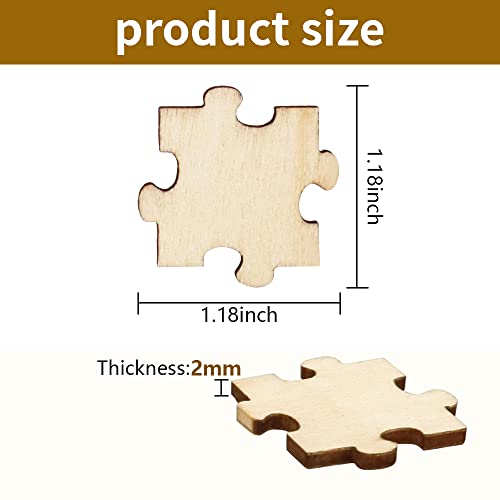 UPlama 300PCS Blank Puzzles, Freeform Blank Puzzle Pieces Blank Wooden Puzzles DIY Jigsaw Puzzles Plain Puzzle Pieces for Crafts, Arts, Card Making - WoodArtSupply