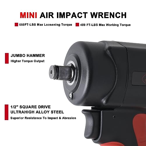 AEROPRO TOOLS 1/2-Inch composite Mini Air Impact Wrench(AP9515),compact design with 500FT-LBS strong torque AEROPRO TOOLS INC