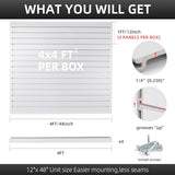 Slatwall Panel Garage Wall Organizer Heavy Duty Wall Mounted, PVC Slat Wall Panels Garage Wall and Home Organizer Storage System, Garage Slatwall for FRAYSCENT