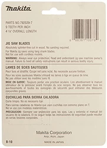Makita 792529-7 Jig Saw Blade #B-10 5-Pack , Black - WoodArtSupply