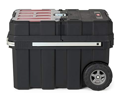 Keter - 241008 Masterloader Resin Rolling Tool Box with Locking System and Removable Bins – Perfect Organization and Storage Chest for Power Drill, Keter
