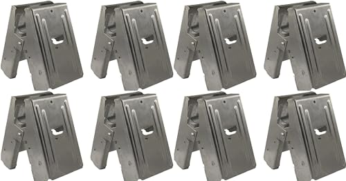 Century Drill & Tool 72998 2x4 Saw Horse Brackets, Set of 8, Galvanized, Compact Storage Century Drill & Tool