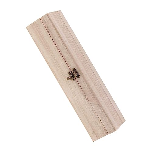 IULAVP Unfinished Wood Box, 5 Pack Ready to Decorate Wooden Box with Hinged Lid, Craft Box Pencil Box for Tea Trinket Storage, Make Your Own Gift, - WoodArtSupply